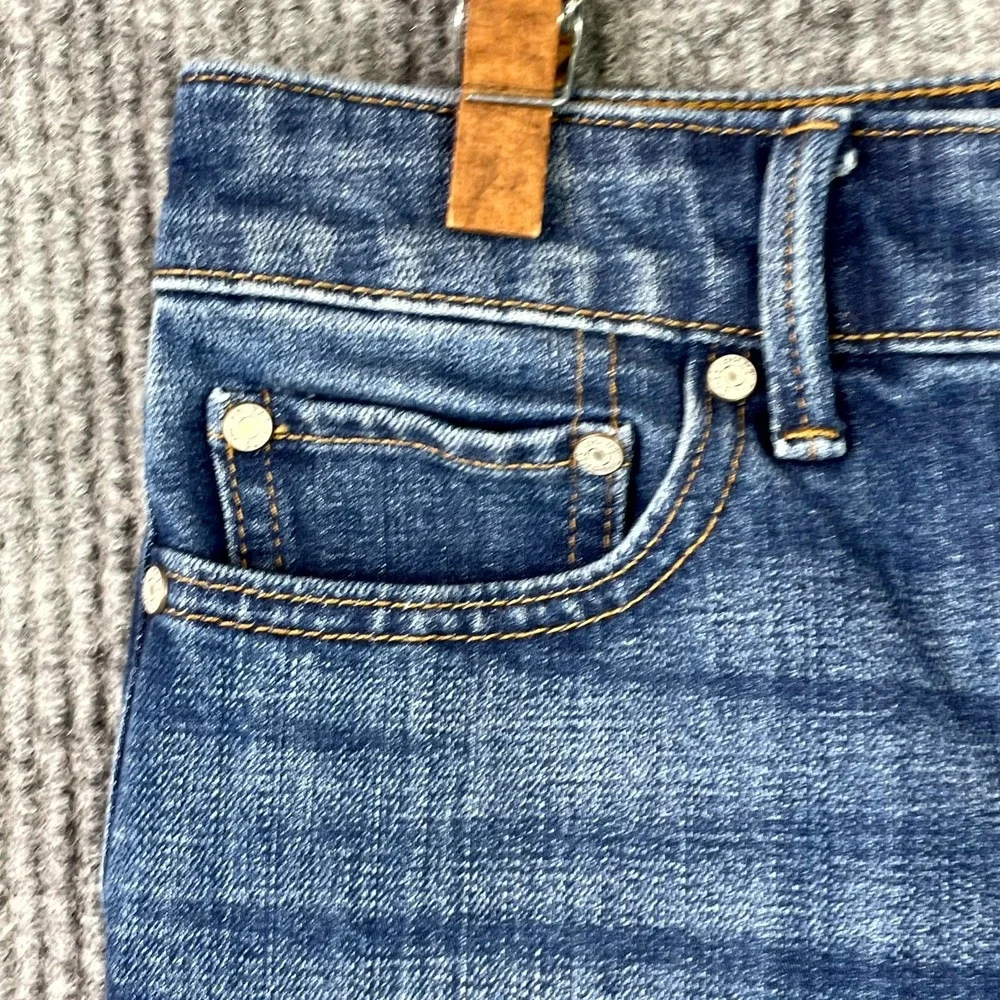 Talbots Barely Bootcut Jeans Womens 10 Stretch Denim 5 Pocket Zip Fly Academia